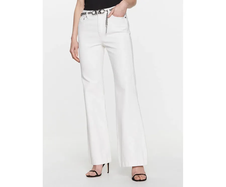 obrazek 1 MICHAEL Michael Kors Jeansy MS3904180V Biały Flare Fit