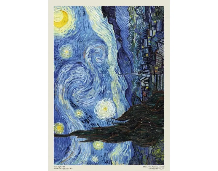 obrazek 3 Puzzle dla dorosłych Van Gogh: Gwiaździsta noc - Flame Tree Publishing