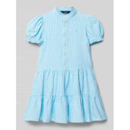 Zdjęcie Sukienka lniana z krótką listwą guzikową