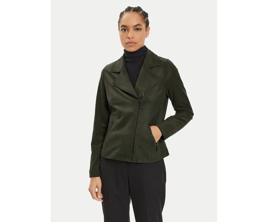 obrazek 1 Olsen Kurtka z imitacji skóry 15001386 Zielony Regular Fit