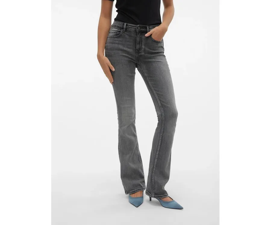 obrazek 1 Vero Moda Jeansy Flash 10303196 Szary Flared Fit