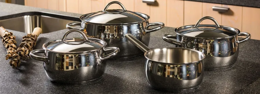 obrazek 2 Włoska pokrywka do głębokiego garnka 18 cm ze stali nierdzewnej