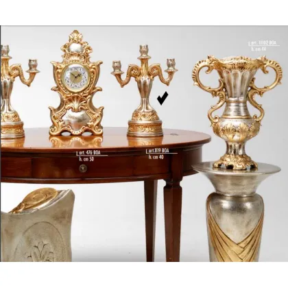 Picture Elegant candlestick with NA base and 3 arms - Valle d'oro Patchi