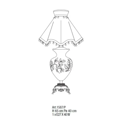 Zdjęcie Stylowa biała ceramiczna lampa z kloszem – Il Paralume Marina