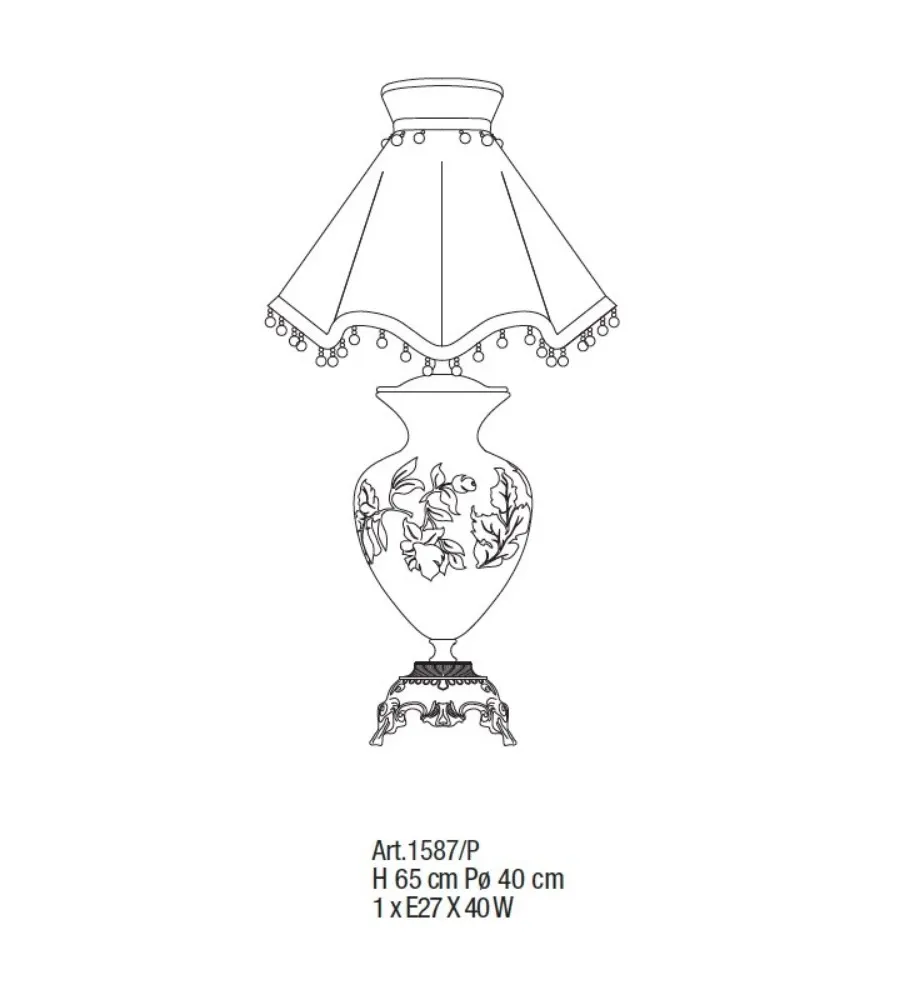 obrazek 1 Stylowa biała ceramiczna lampa z kloszem – Il Paralume Marina