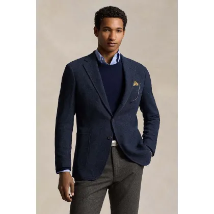 Zdjęcie Polo Ralph Lauren marynarka Broken Herringbone męska kolor granatowy  715952597