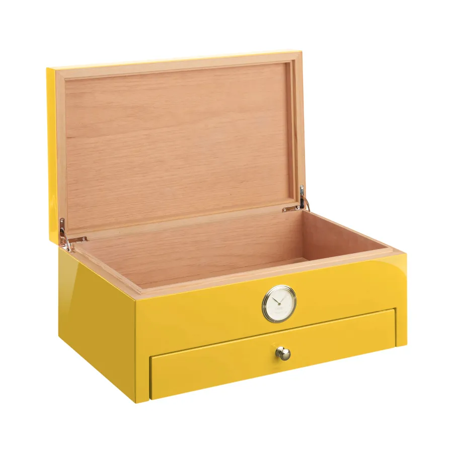 obrazek 2 Żółty cedrowy humidor na cygara