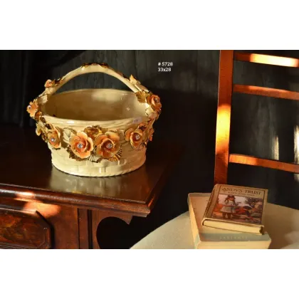 Picture Decorative ceramic basket from Italy