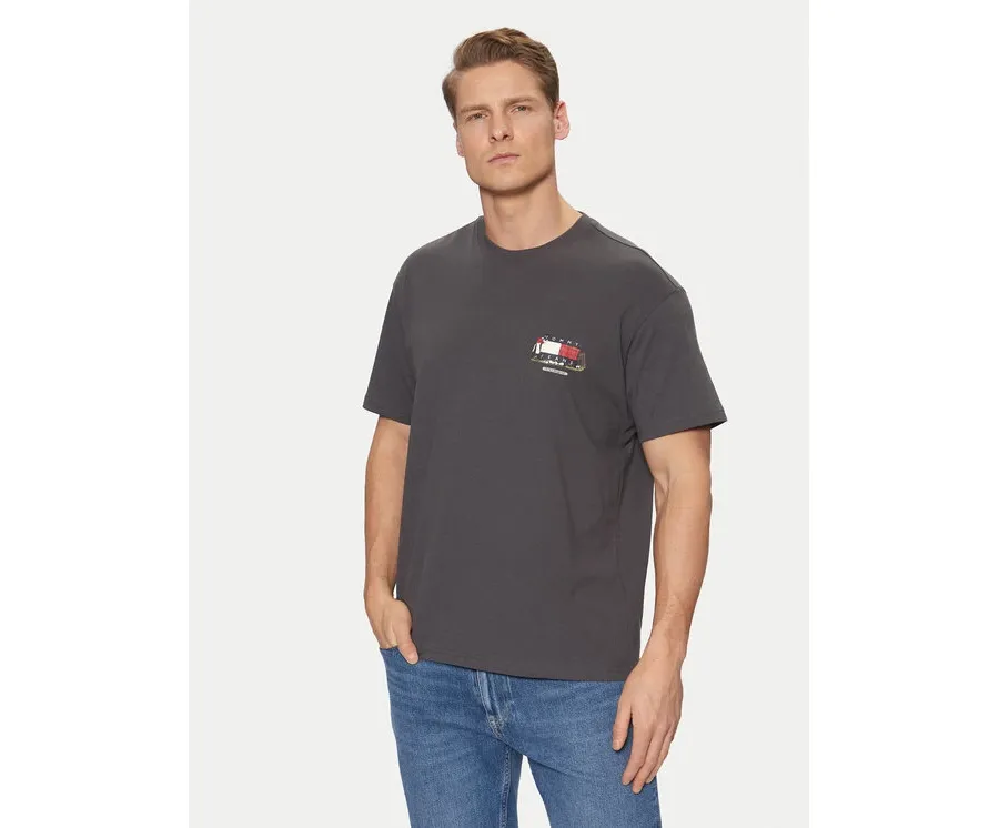 obrazek 1 Tommy Jeans T-Shirt Novelty DM0DM20351 Szary Relaxed Fit