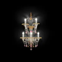 Zdjęcie Luksusowy włoski szklany kinkiet - wykonany ręcznie ze szkła murano