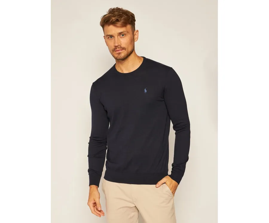 obrazek 1 Polo Ralph Lauren Sweter Ls Sf Cn Pp 710684957001 Granatowy Slim Fit