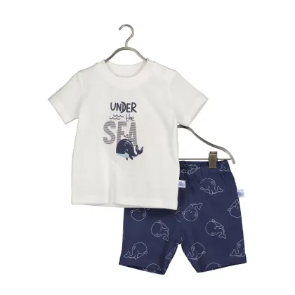 Zdjęcie Blue Seven Komplet t-shirt i spodenki 422181 X Granatowy Regular Fit