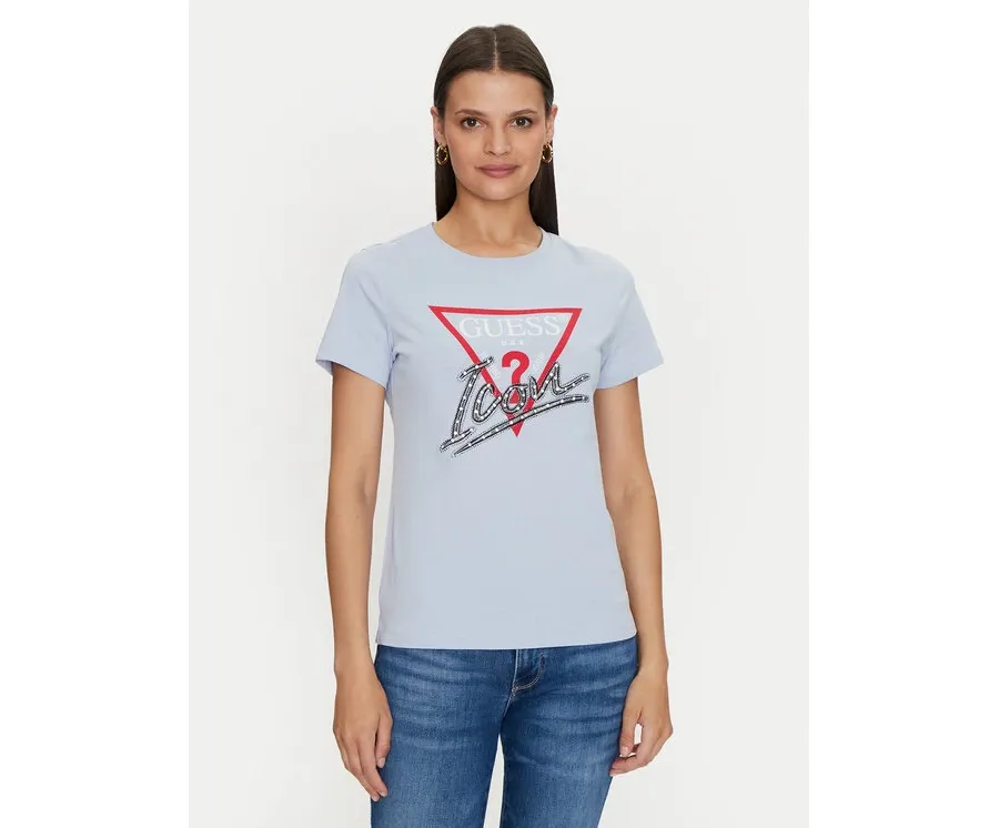 obrazek 1 Guess T-Shirt Icon W4YI32 I3Z14 Niebieski Regular Fit