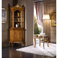 Picture Solid Regency corner display cabinet