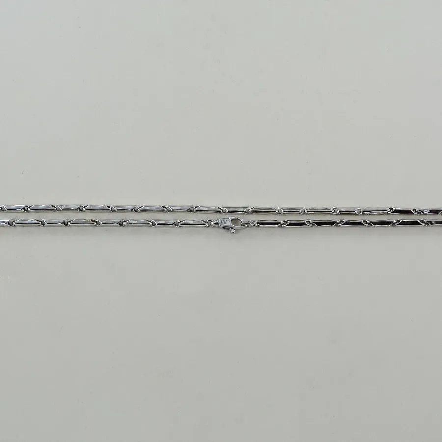 obrazek 4 Włoski naszyjnik z białego złota dla mężczyzn (50 cm)