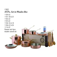 Zdjęcie Zestaw 7 naczyń kuchennych +4 łyżki drewniane