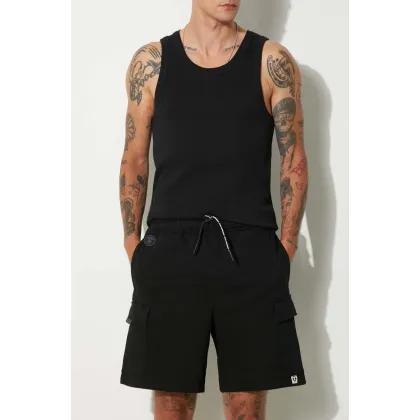 Zdjęcie AAPE szorty męskie kolor czarny AAPSPMA676XXM