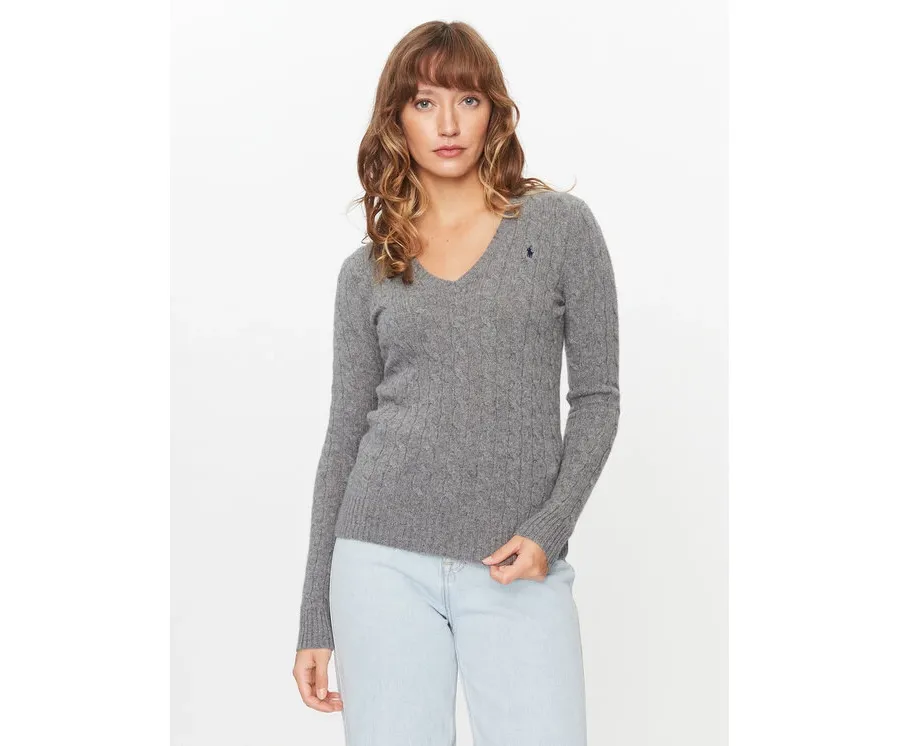obrazek 1 Polo Ralph Lauren Sweter 211910422013 Szary Regular Fit