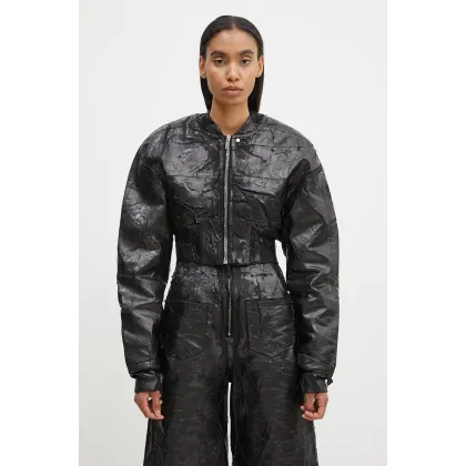 Zdjęcie Rick Owens kurtka Collage Bomber damska kolor czarny przejściowa DS02D2723.BMC