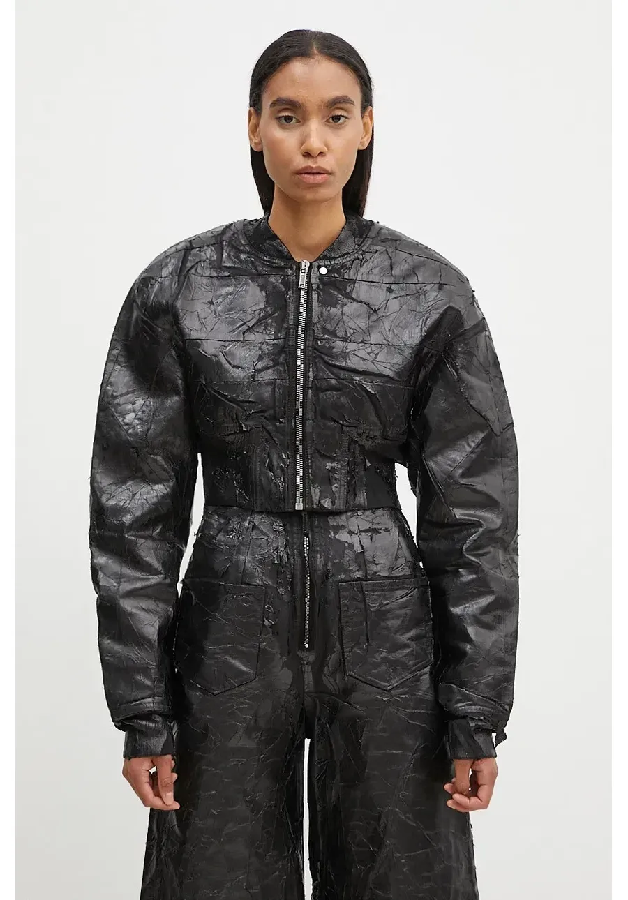 obrazek 1 Rick Owens kurtka Collage Bomber damska kolor czarny przejściowa DS02D2723.BMC