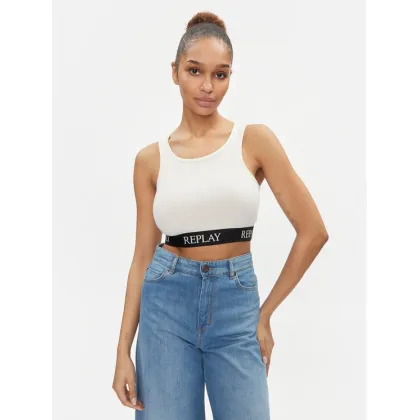 Zdjęcie Replay Top W3782C.000.23687P Écru Slim Fit REPLAY