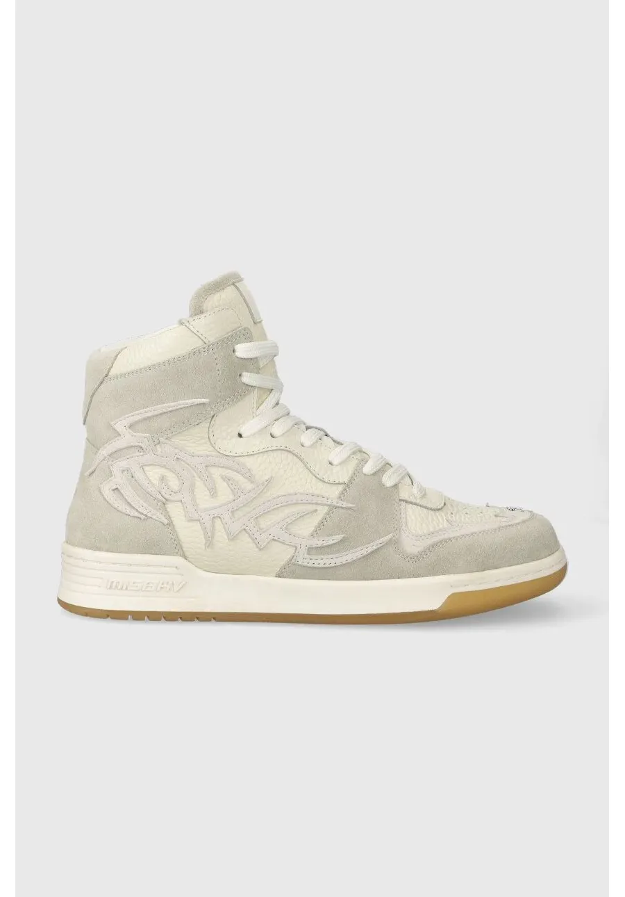 obrazek 1 MISBHV sneakersy skórzane Court kolor biały 3022BW411