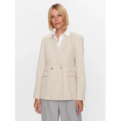 Zdjęcie Tommy Hilfiger Marynarka Poly WW0WW39097 Beżowy Slim Fit