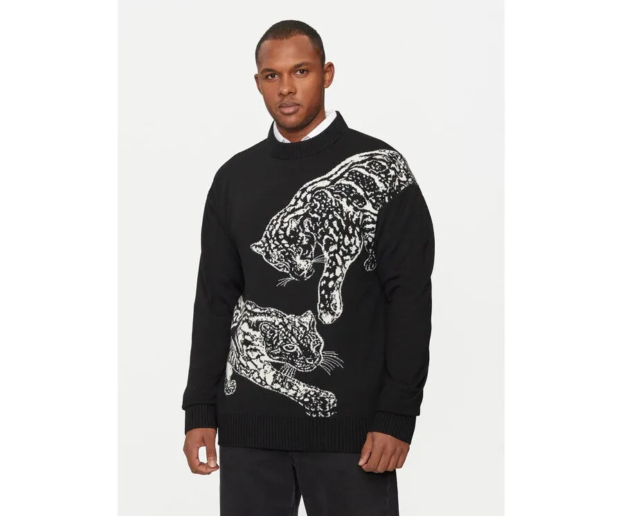 obrazek 1 Just Cavalli Sweter 77OAFM40 Czarny Regular Fit