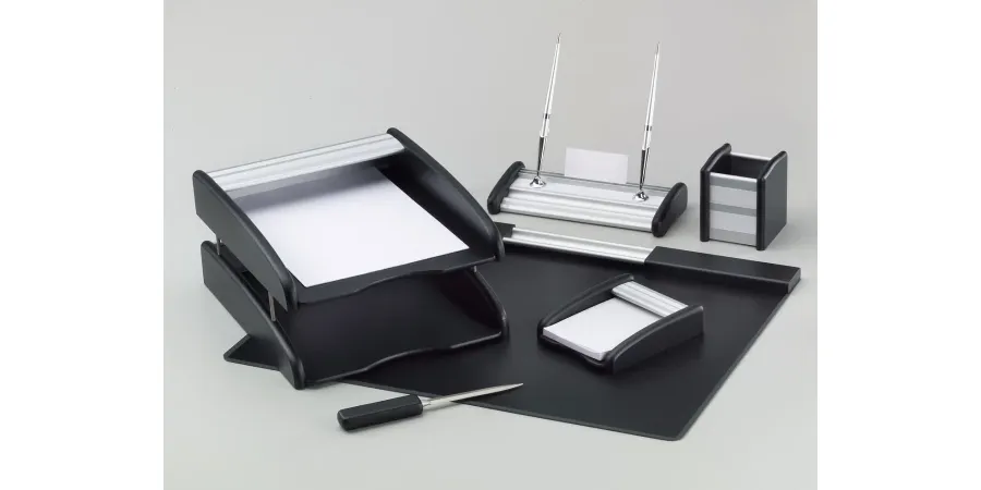 picture 1 Naumann – modern set of desk accessories made of aluminium