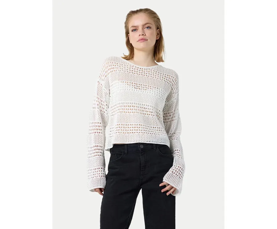 obrazek 1 Noisy May Sweter Laika 27029389 Biały Regular Fit