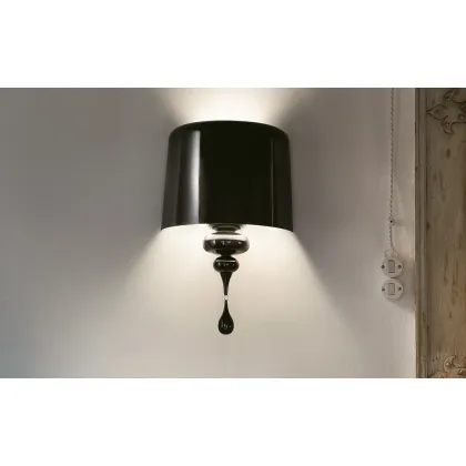 Picture Italian, resin wall lamp for three bulbs for the bedroom - Eva