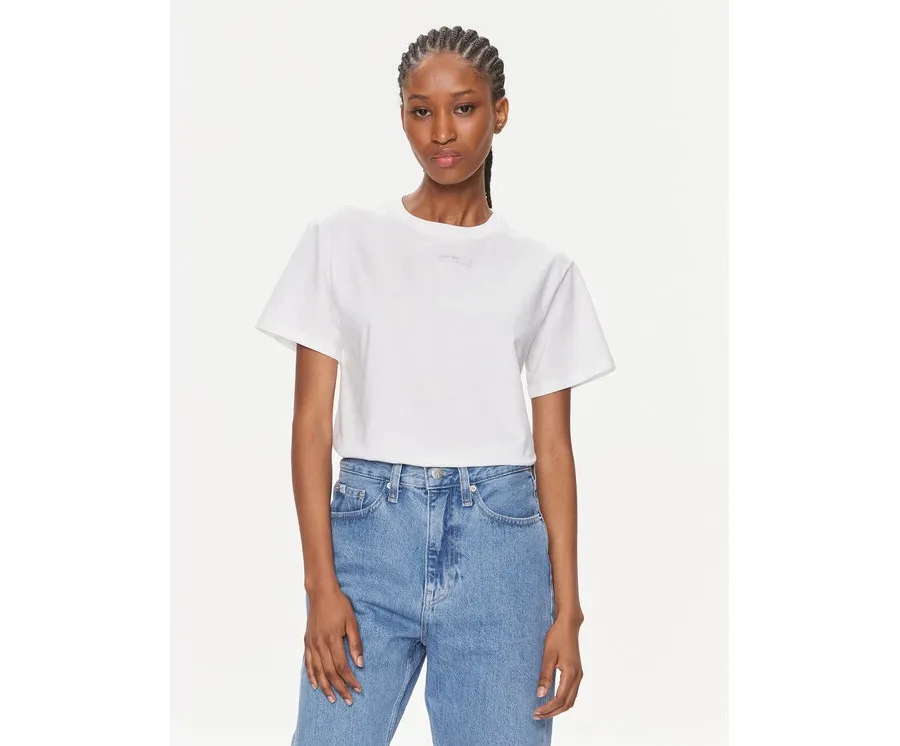 obrazek 1 Calvin Klein T-Shirt Micro Logo K20K206629 Biały Regular Fit