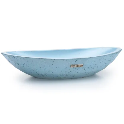 Zdjęcie Elitarna umywalka 60 cm DIAMOND BASIC – średni kobaltowy, bez dekoru, lakier matowy