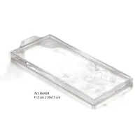 Zdjęcie Piękna włoska taca na akcesoria z kryształu z ręcznie grawerowaną figurką pawia – Il Paralume Marina