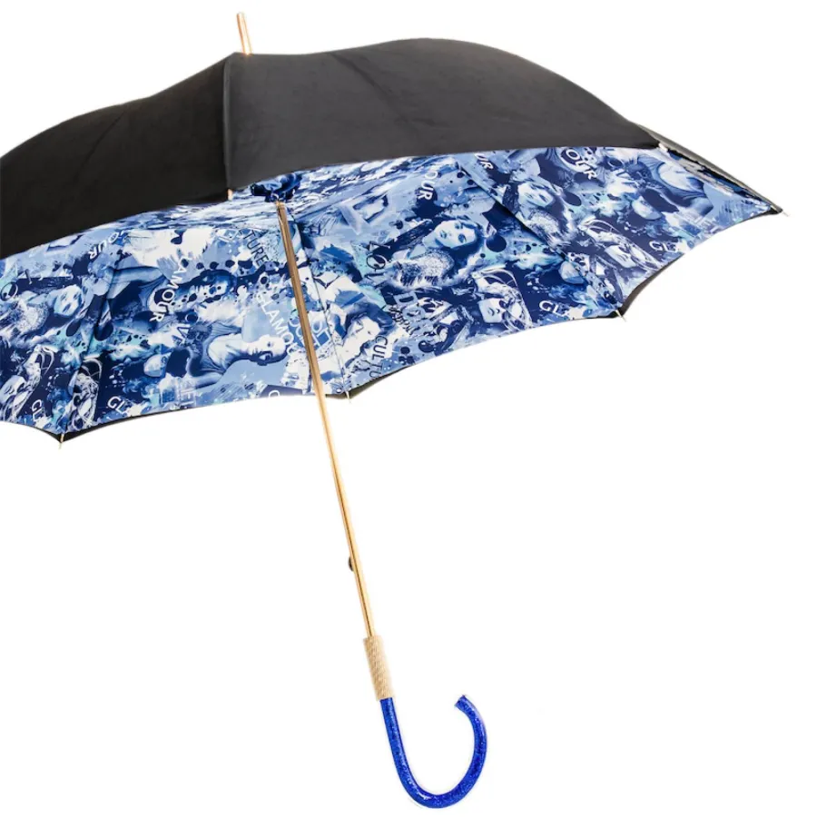 obrazek 8 Oryginalny parasol damski w kolorze granatowym – Pasotti