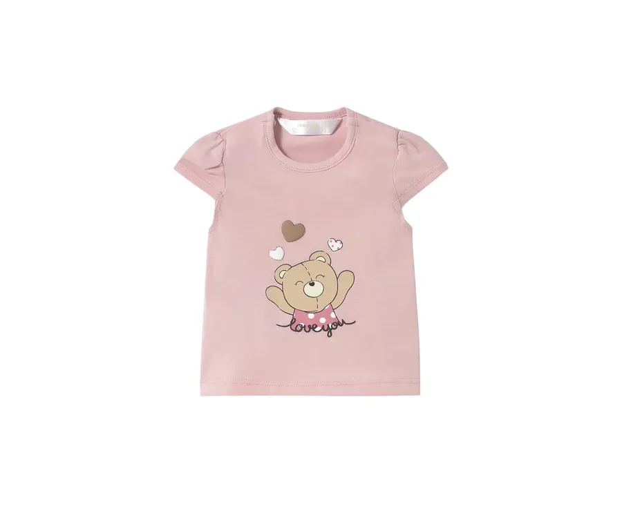 obrazek 1 Mayoral T-Shirt 1070 Różowy Regular Fit
