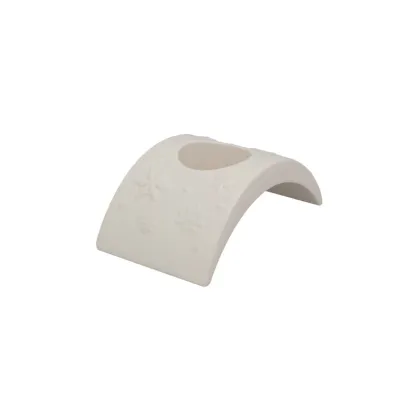 Zdjęcie Biały świecznik ceramiczny do jadalni - Bordallo Pinheiro