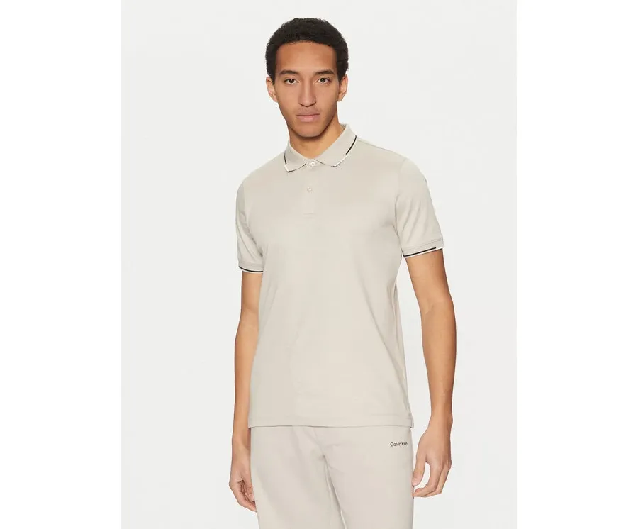 obrazek 1 Calvin Klein Polo K10K114130 Beżowy Regular Fit