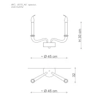 Zdjęcie Nowoczesny kinkiet ścienny z przezroczystego szkła Murano - Il Paralume Marina