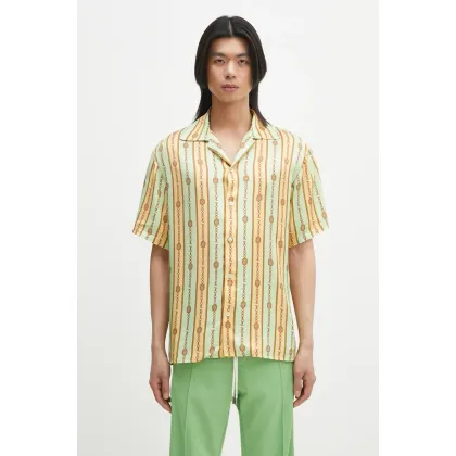 Zdjęcie Drôle de Monsieur koszula La Chemise Bijoux męska kolor zielony relaxed G-SH204-VI016-LGN