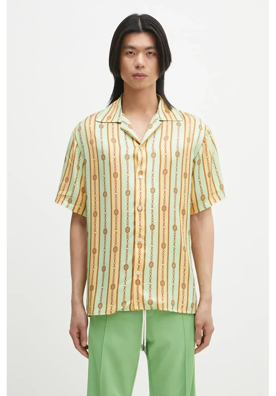 obrazek 1 Drôle de Monsieur koszula La Chemise Bijoux męska kolor zielony relaxed G-SH204-VI016-LGN