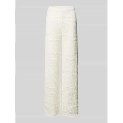 Zdjęcie Spodnie materiałowe z kwiatowymi haftami