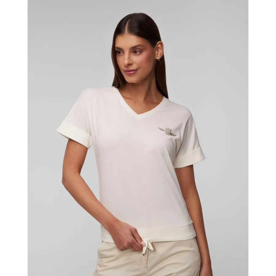 obrazek 1 Brązowy T-shirt Damski Aeronautica Militare