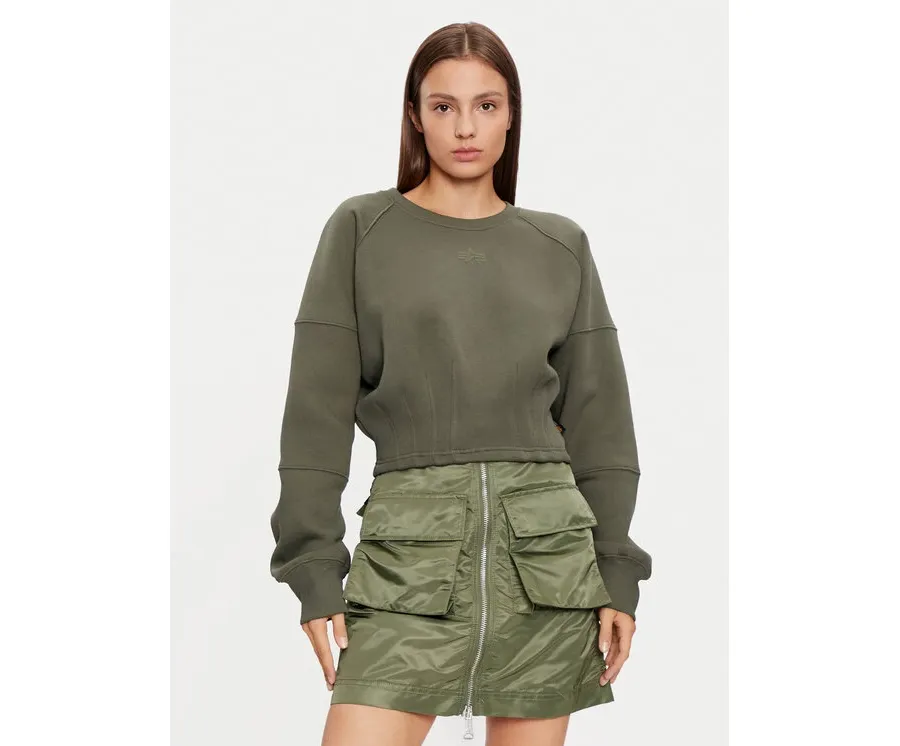 obrazek 1 Alpha Industries Bluza 148031 Zielony Regular Fit