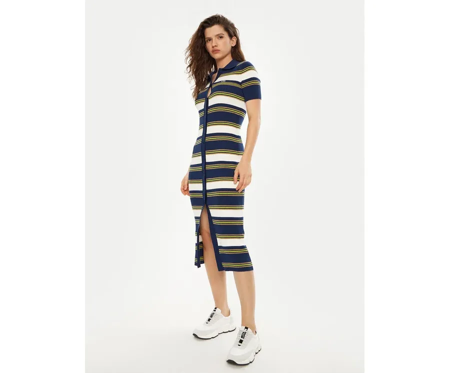 obrazek 1 Lacoste Sukienka dzianinowa EF2554 Granatowy Slim Fit