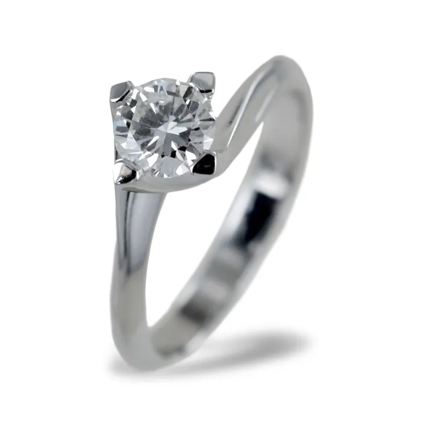obrazek 1 Duży włoski pierścionek Valentine Solitaire z diamentem 0,65 karata