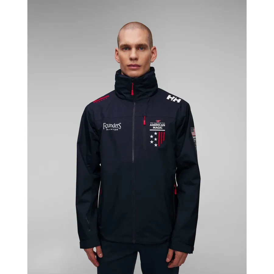obrazek 1 Granatowa Kurtka żeglarska Męska Helly Hansen Am Crew Hooded Jacket 2.0