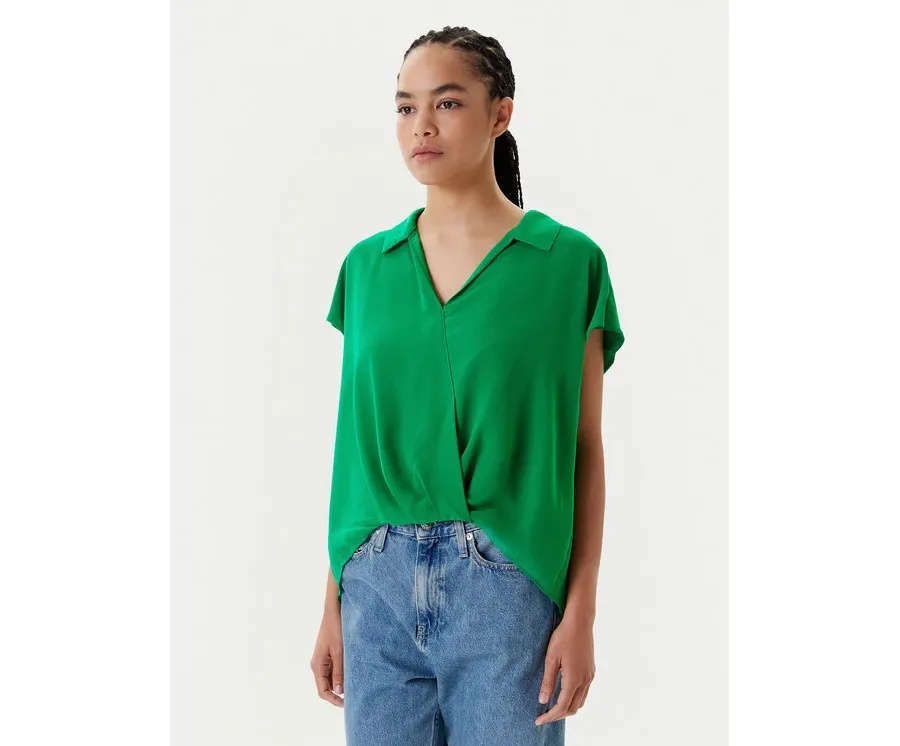 obrazek 1 Calvin Klein Bluzka LV044C199G Zielony Regular Fit