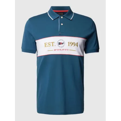 Zdjęcie Koszulka polo o kroju slim fit z wyhaftowanym motywem