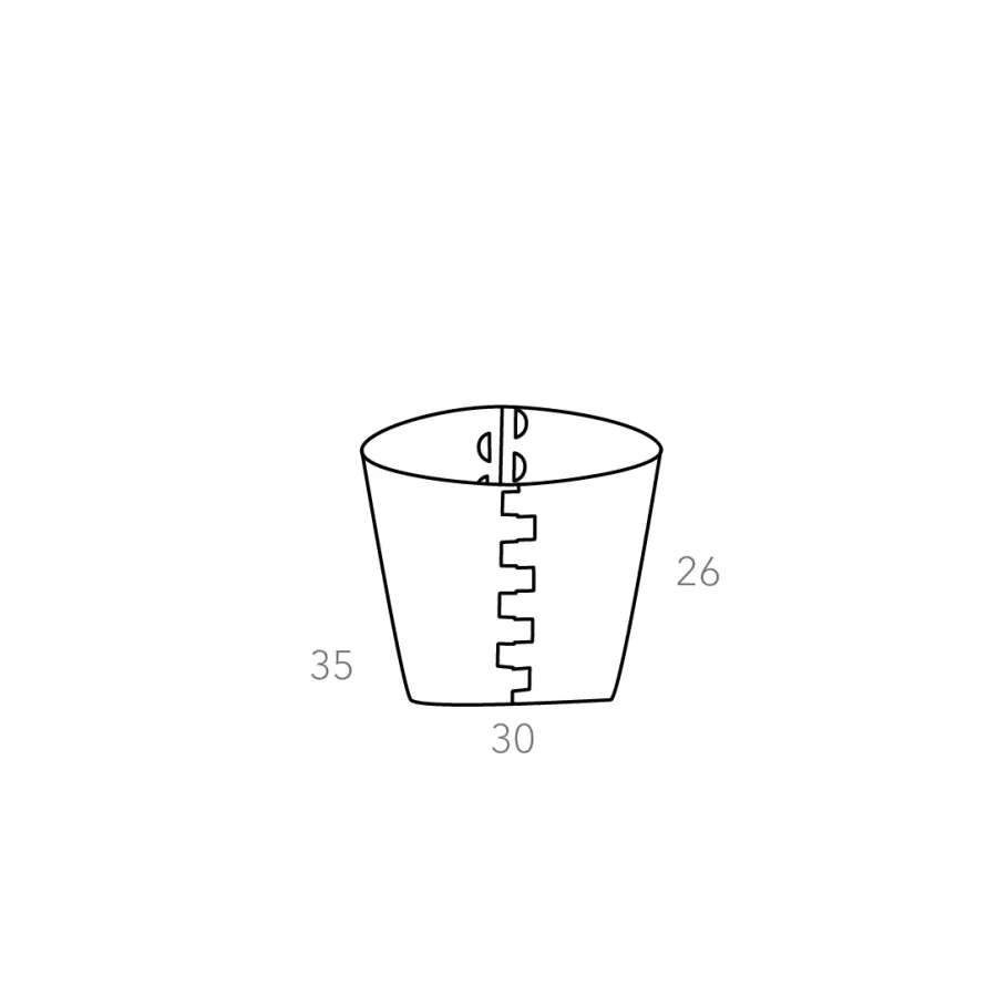 obrazek 3 Szary skórzany kosz Helena 35x30xH26 cm